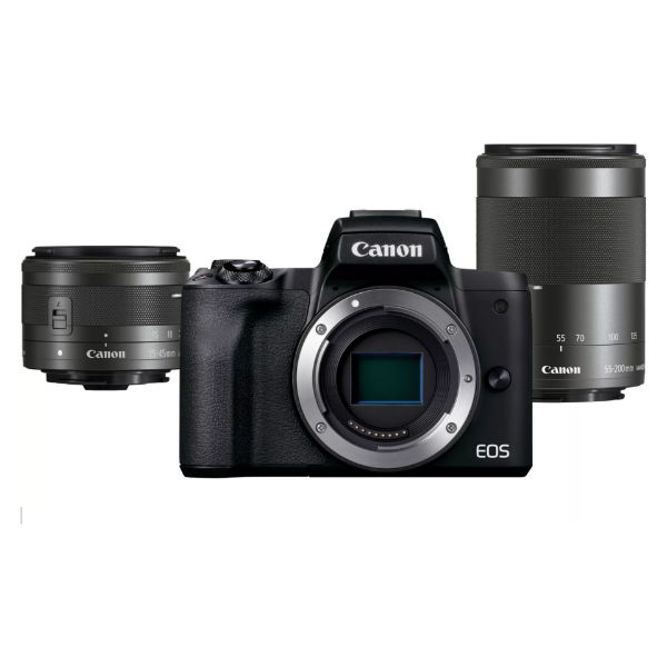 Immagine di Canon EOS M200 BK EF-M 15-45 mm + EF-M 55-200 mm