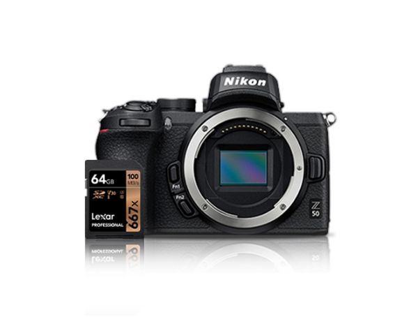 Immagine di Nikon Z50 + Z DX 16-50 + 50-250 VR + SD 64GB Lexar 667x Pro